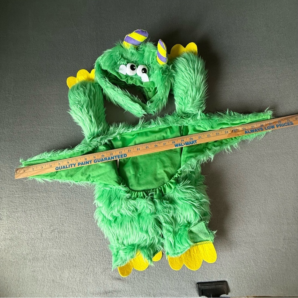 New Green Monster Dog Costume with Horns thrills ands chills collection. - Picture 5 of 9